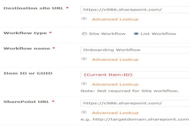 Start Workflow Action